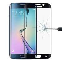  Temp-glass631033 Samsung Galaxy S6 Edge Plus fekete 3D-teljes lefedettséget biztosító Karcálló, ütésálló kijelzővédő üvegfólia, 9H tempered glass, törlőkendővel
