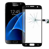  Temp-glass631039 Samsung Galaxy S7 fekete 3D-teljes lefedettséget biztosító Karcálló, ütésálló kijelzővédő üvegfólia, 9H tempered glass, törlőkendővel