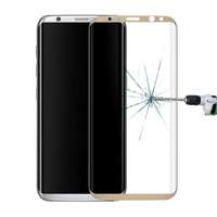  Temp-glass631046 Samsung Galaxy S8 Plus arany 3D-teljes lefedettséget biztosító Karcálló, ütésálló kijelzővédő üvegfólia, 9H tempered glass, törlőkendővel