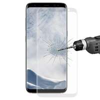  Temp-glass631050 Samsung Galaxy S8 Plus átlátszó 3D-teljes lefedettséget biztosító Karcálló, ütésálló kijelzővédő üvegfólia, 9H tempered glass, törlőkendővel