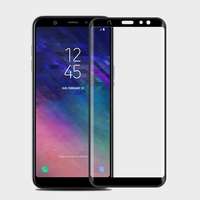  Temp-glass631075 Samsung Galaxy A6 Plus (2018) fekete 3D-teljes lefedettséget biztosító Karcálló, ütésálló kijelzővédő üvegfólia, 9H tempered glass, törlőkendővel