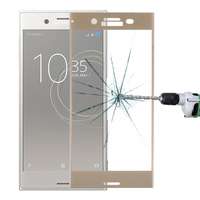  Temp-glass631126 Sony Xperia XZ Premium arany 3D-teljes lefedettséget biztosító Karcálló, ütésálló kijelzővédő üvegfólia, 9H tempered glass, törlőkendővel