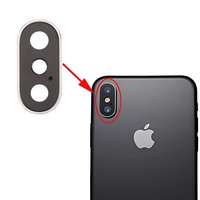  tel-szalk-018211 Apple iPhone X hátlapi kamera ezüst keret (lencse nélkül!)