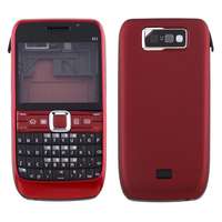  tel-szalk-018236 Nokia E63 teljes burkolat (előlap, középső keret, hátlap) piros