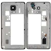  tel-szalk-018284 Samsung Galaxy Note 4 N910F középső keret és hátlapi kamera lencse fekete