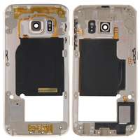  tel-szalk-018656 Samsung Galaxy S6 edge G925 hátlapi ház lemez kamera lencsével, oldaló gombok arany