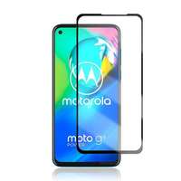  Temp-glass6312803 Motorola Moto G8 Power teljes lefedettséget biztosító Karcálló, ütésálló kijelzővédő üvegfólia kerettel, tempered glass, törlőkendővel