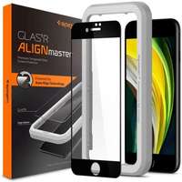 Spigen AGL01294 Spigen AlignMaster iPhone SE (2022/2020)/iPhone 8/iPhone 7 edzett üveg kijelzővédő fekete kerettel (AGL01294)