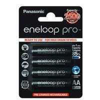 Panasonic ELAKU04 Panasonic Eneloop PRO akkumulátor 4db X 2500 mAh 1,2V Mignon 4xAA HR6 mini ceruza akku (Tölthető elem)