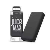 Juice JU194815 Juice ECO MAX Power Bank, 2 x USB-A, USB Type-C, Micro USB, 22.5W, 20000 mAh, fekete