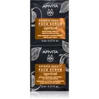 Apivita Apivita Express Beauty Apricot finoman tisztító peeling az arcra 2 x 8 ml
