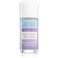 Astra Make-up Astra Make-up S.O.S Nail Care Fast Gloss Top Coat fedő lakk a körmökre a tökéletes védelemért és intenzív fényért 12 ml