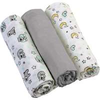 BabyOno BabyOno Diaper Super Soft mosható pelenkák Grey 70 × 70 cm 3 db