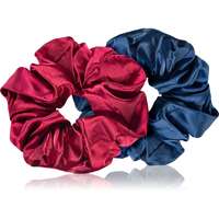 BrushArt BrushArt Hair Large satin scrunchie set hajgumik Red & Blue