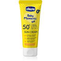 Chicco Chicco Baby Moments Sun napozó krém SPF50+ gyermekeknek születéstől kezdődően 75 ml