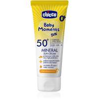 Chicco Chicco Baby Moments Sun Mineral napozókrém gyermekeknek SPF 50+ 0 m+ 75 ml