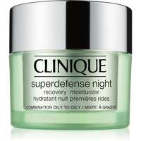Clinique Clinique Superdefense™ Night Recovery Moisturizer hidratáló éjszakai krém a ráncok ellen kombinált és zsíros bőrre 50 ml