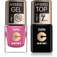 Delia Cosmetics Delia Cosmetics Coral Nail Enamel Hybrid Gel szett odstín 05 hölgyeknek