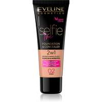 Eveline Cosmetics Eveline Cosmetics Selfie Time alapozó és korrektor 2 az 1-ben árnyalat 02 Ivory 30 ml