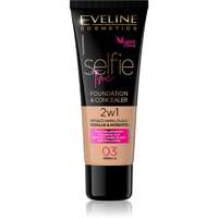 Eveline Cosmetics Eveline Cosmetics Selfie Time alapozó és korrektor 2 az 1-ben árnyalat 03 Vanilla 30 ml