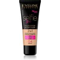 Eveline Cosmetics Eveline Cosmetics Selfie Time alapozó és korrektor 2 az 1-ben árnyalat 04 Natural 30 ml