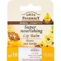 Green Pharmacy Green Pharmacy Lip Care tápláló ajak balzsam SPF 10 szilikon, parabén és színezék mentes 3.6 g