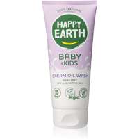 Happy Earth Happy Earth 100% Natural Cream Oil Wash for Baby & Kids mosóolaj száraz és érzékeny bőrre 200 ml