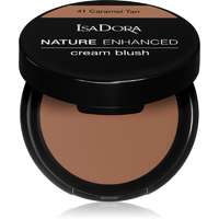 IsaDora IsaDora Nature Enhanced Cream Blush arcpirosító kompakt ecsettel és tükörrel árnyalat 41 Caramel Tan 3 g