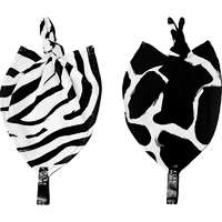 KLRK Home KLRK Home Wild B&W Zebra&Giraffe csomózott morzsolgatós szundikendő 26x26 cm 2 db