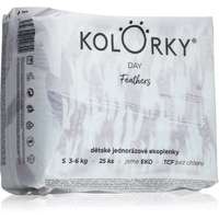 Kolorky Kolorky Day Feathers eldobható ÖKO pelenkák S méret 3-6 Kg 25 db