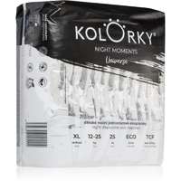 Kolorky Kolorky Night Moments eldobható ÖKO pelenkák az éjszakán át tartó teljeskörű védelemért XL méret 12-25 kg 25 db
