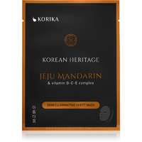 KORIKA KORIKA Korean Heritage Jeju Mandaring & Vitamin B-C-E Complex Skin Illuminating Sheet Mask fehérítő gézmaszk Jeju mandarin & vitaminc B-C-E complex sheet mask