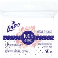Linteo Linteo Natural Cotton Buds fültisztítók tasakban 80 db