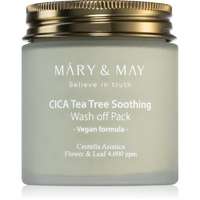 MARY & MAY MARY & MAY Cica Tea Tree Soothing tisztító maszk agyaggal az arcbőr megnyugtatására 125 g