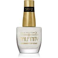 Max Factor Max Factor Nailfinity Shimmer Top Coat zselés fedő körömlakk a csillogó fényért árnyalat 102 Starry Veil 12 ml