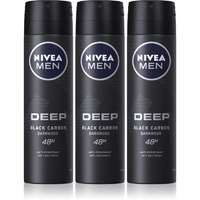 Nivea Nivea Men Deep Black Carbon Darkwood izzadásgátló spray 3 x 150 ml (takarékos kiszerelés)