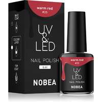 NOBEA NOBEA UV & LED Nail Polish gél körömlakk UV / LED-es lámpákhoz fényes árnyalat Warm red #25 6 ml