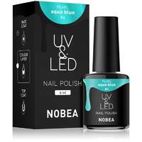 NOBEA NOBEA UV & LED Nail Polish gél körömlakk UV / LED-es lámpákhoz fényes árnyalat Aqua blue #4 6 ml