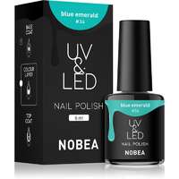 NOBEA NOBEA UV & LED Nail Polish gél körömlakk UV / LED-es lámpákhoz fényes árnyalat Emerald blue #34 6 ml