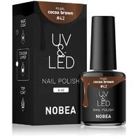 NOBEA NOBEA UV & LED Nail Polish gél körömlakk UV / LED-es lámpákhoz fényes árnyalat Cocoa brown #42 6 ml