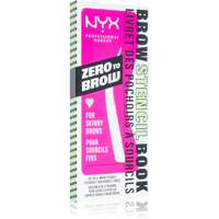 NYX Professional Makeup NYX Professional Makeup Zero To Brow Stencil Book sablonok szemöldökre 01 Thin 4 db