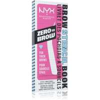 NYX Professional Makeup NYX Professional Makeup Zero To Brow Stencil Book sablonok szemöldökre 02 Thick 4 db