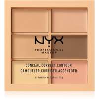 NYX Professional Makeup NYX Professional Makeup Conceal. Correct. Contour Korrektor és kontúrozó paletta árnyalat 01 Light 6 x 1.5 g