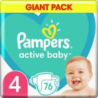 Pampers Pampers Active Baby Size 4 eldobható pelenkák 9-14 kg 76 db