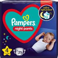 Pampers Pampers Night Pants Size 4 eldobható nadrágpelenkák éjszakára 9-15 kg 25 db