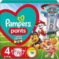Pampers Pampers Active Baby Pants Paw Patrol Size 4 eldobható nadrágpelenkák 9-15 kg 72 db