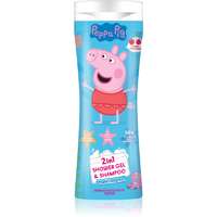 Peppa Pig Peppa Pig Shower gel & Shampoo tusfürdő gél és sampon 2 in 1 gyermekeknek Cherry 300 ml