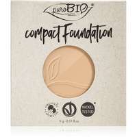 puroBIO Cosmetics puroBIO Cosmetics Compact Foundation kompakt púderes alapozó utántöltő SPF 10 árnyalat 01 9 g