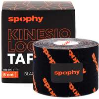 Spophy Spophy Kinesiology Tape rugalmas szalag izmok, ízületek, izomszalagok számára szín Black, 5 cm x 5 m 1 db