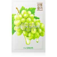The Saem The Saem Natural Mask Sheet Green Grape szövet arcmaszk az arcbőr élénkítésére és vitalitásáért 21 ml